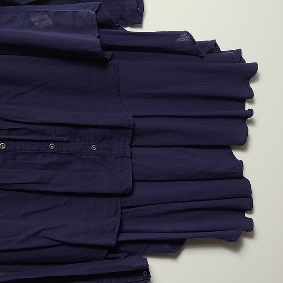 FREE PEOPLE Sisters Of The Moon Deep Blue Lightweight Cotton Blouse Size Medium - Picture 4 of 16